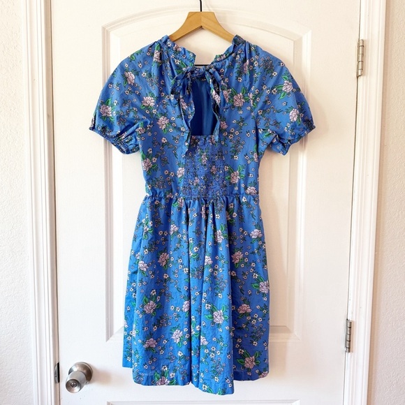 J. CREW Floral Puff Sleeve Mini Dress Cottagecore - Picture 6 of 10